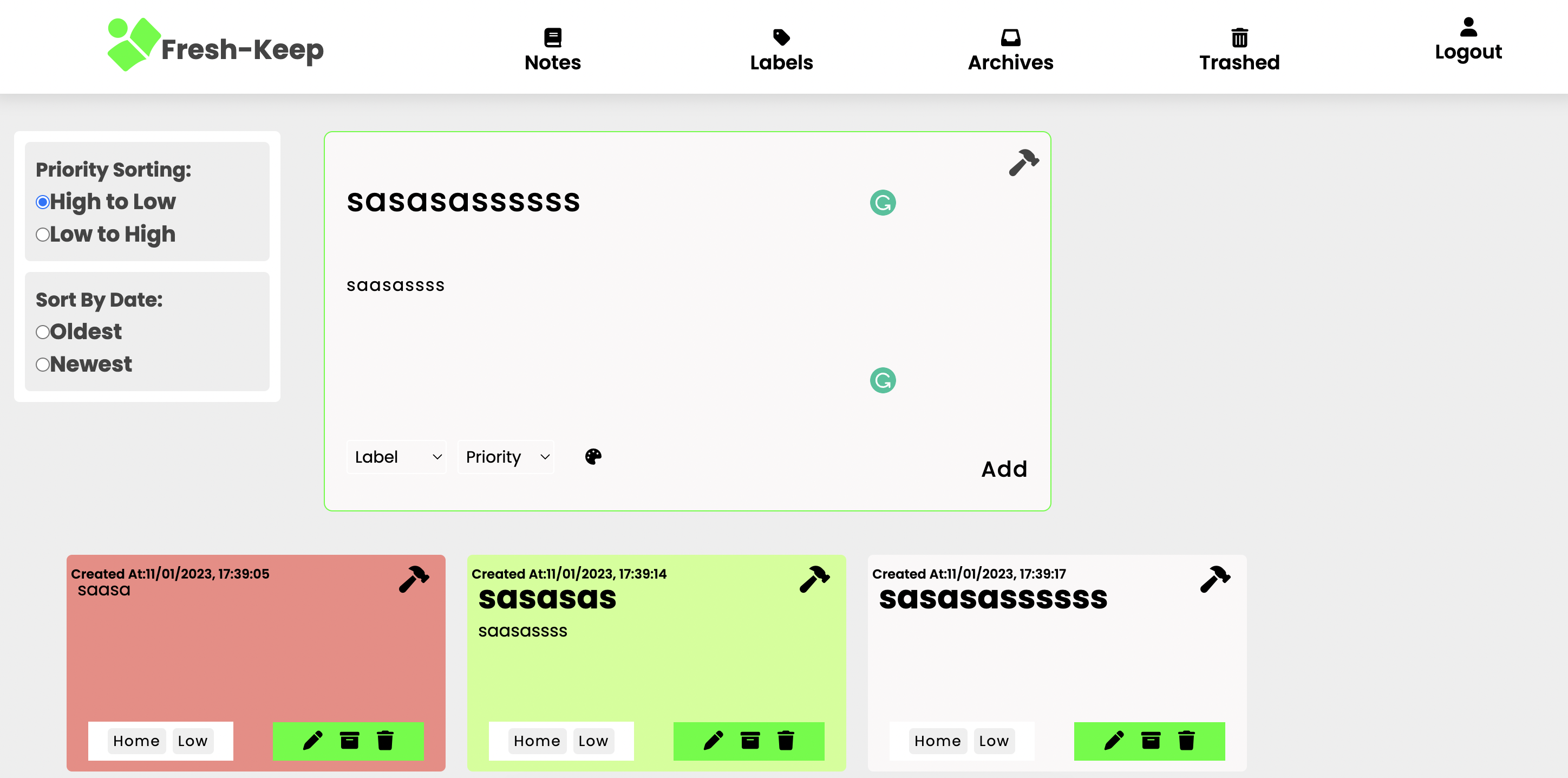 Fresh Store Example 1