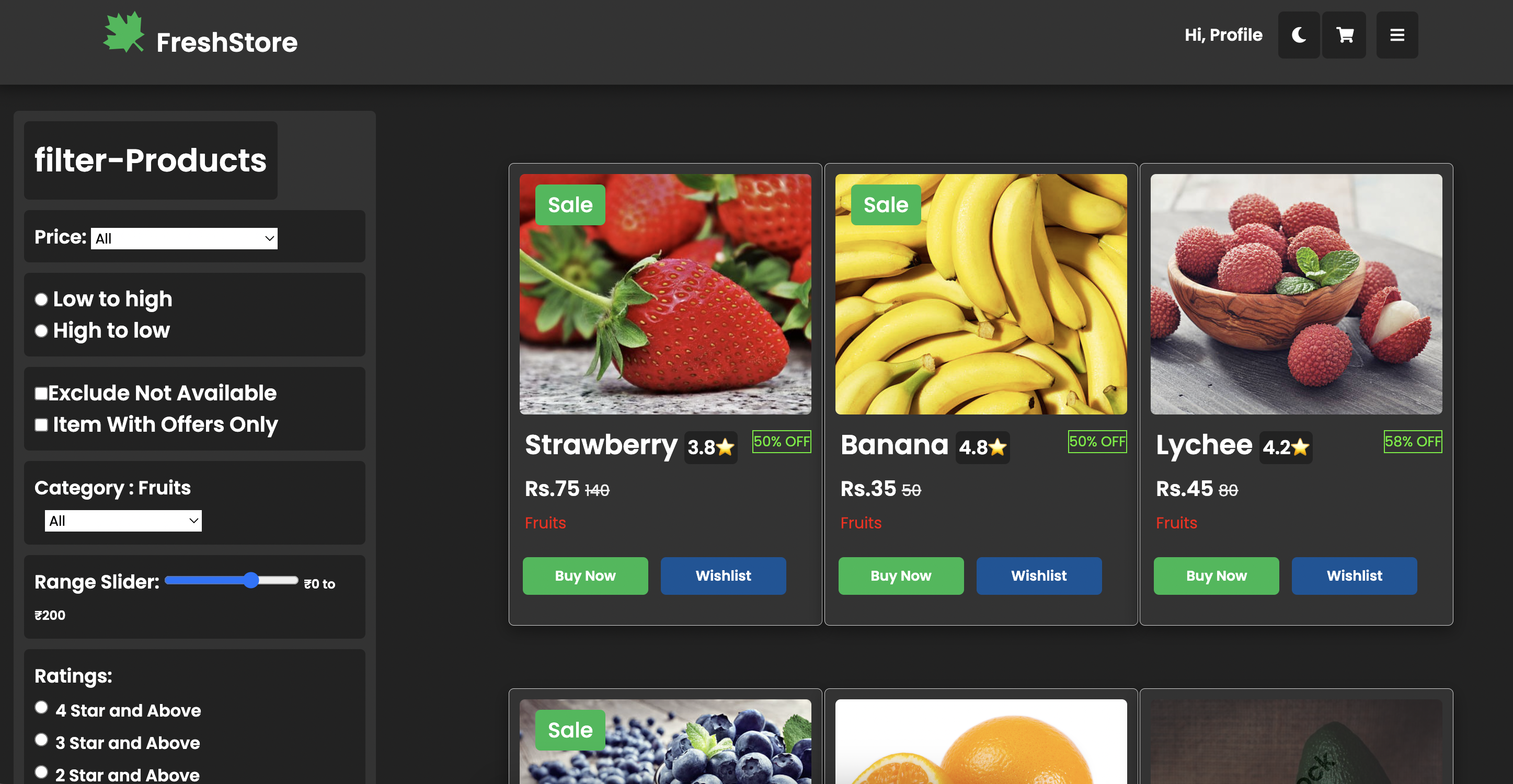 Fresh Store Example 1